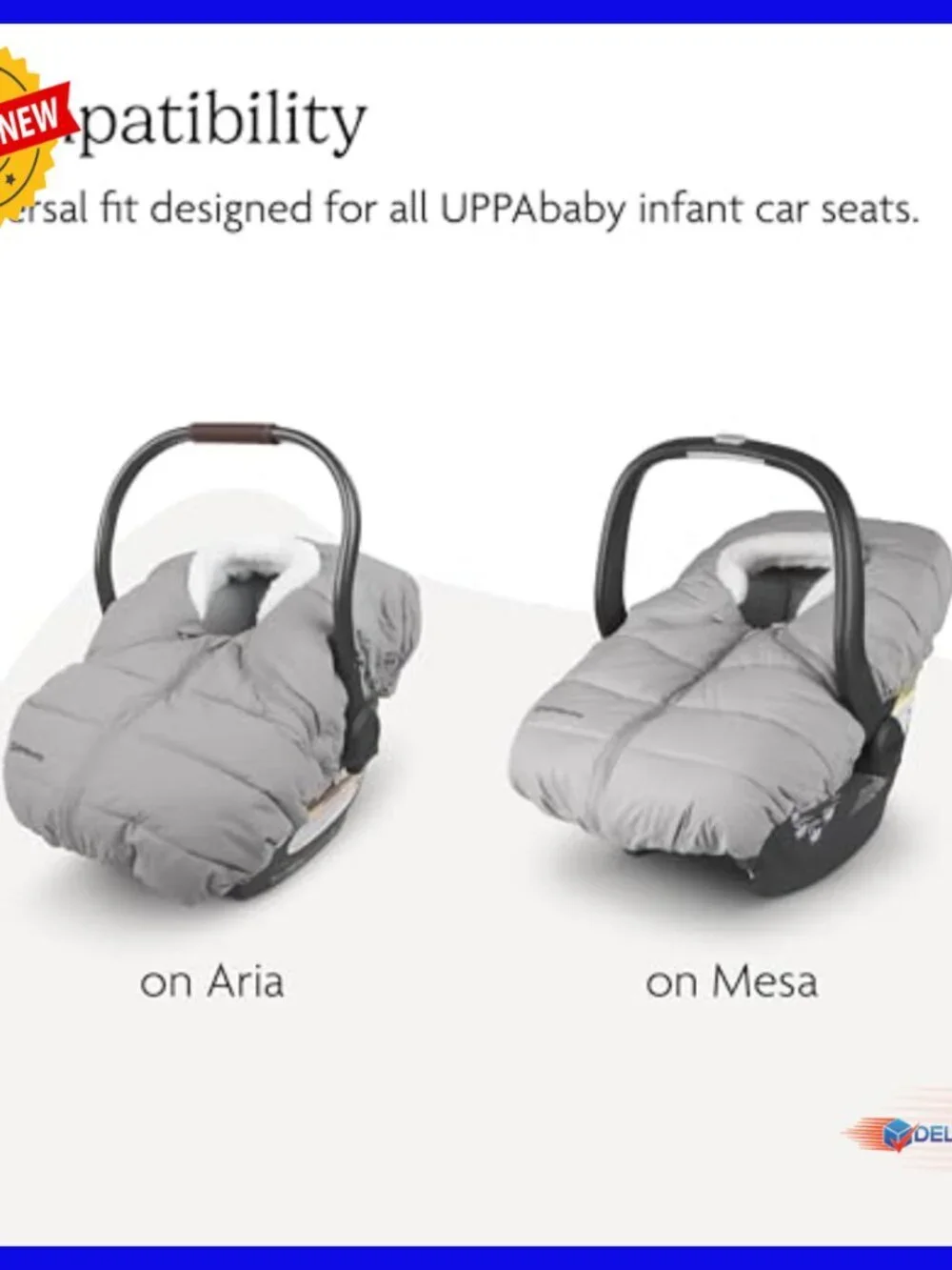 Ultra-Plush Infant Car Seat Cover, Weather-Proof Fleece Lining, Easy Attachment